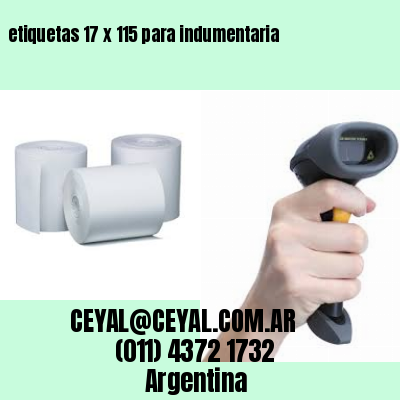 etiquetas 17 x 115 para indumentaria