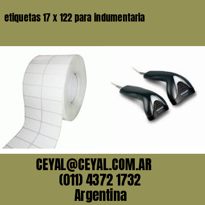 etiquetas 17 x 122 para indumentaria