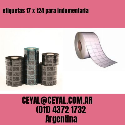 etiquetas 17 x 124 para indumentaria