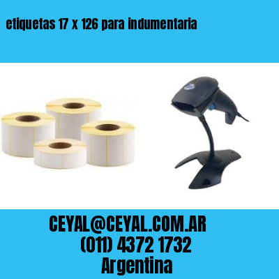 etiquetas 17 x 126 para indumentaria