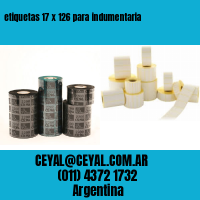 etiquetas 17 x 126 para indumentaria