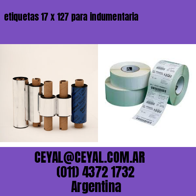 etiquetas 17 x 127 para indumentaria