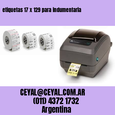 etiquetas 17 x 129 para indumentaria