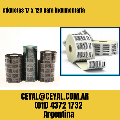 etiquetas 17 x 129 para indumentaria