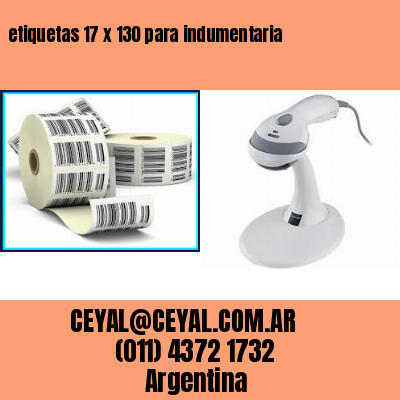 etiquetas 17 x 130 para indumentaria