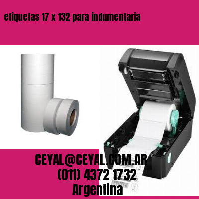 etiquetas 17 x 132 para indumentaria