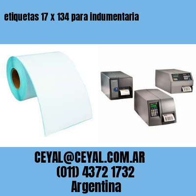 etiquetas 17 x 134 para indumentaria