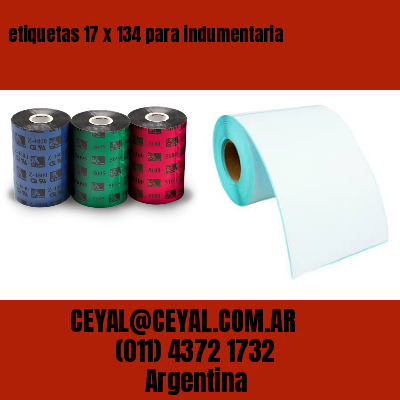 etiquetas 17 x 134 para indumentaria