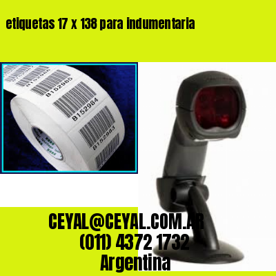 etiquetas 17 x 138 para indumentaria