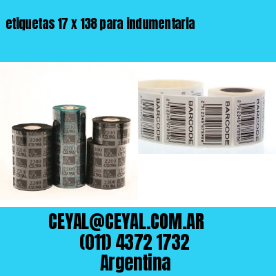 etiquetas 17 x 138 para indumentaria