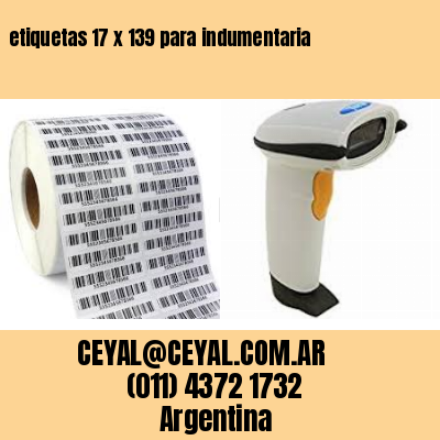 etiquetas 17 x 139 para indumentaria
