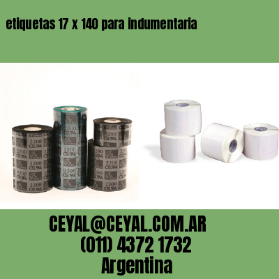 etiquetas 17 x 140 para indumentaria
