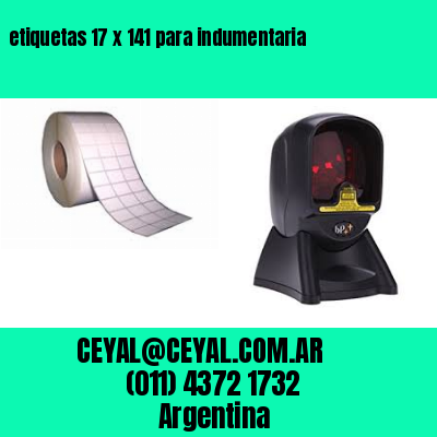 etiquetas 17 x 141 para indumentaria