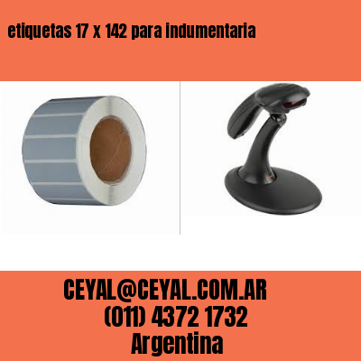 etiquetas 17 x 142 para indumentaria