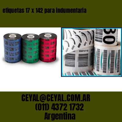 etiquetas 17 x 142 para indumentaria
