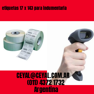 etiquetas 17 x 143 para indumentaria
