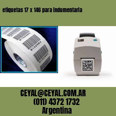 etiquetas 17 x 146 para indumentaria