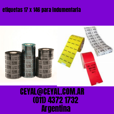 etiquetas 17 x 146 para indumentaria