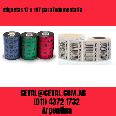 etiquetas 17 x 147 para indumentaria