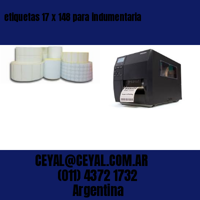 etiquetas 17 x 148 para indumentaria
