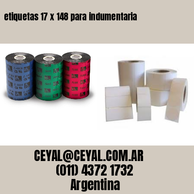 etiquetas 17 x 148 para indumentaria