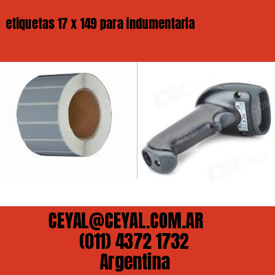 etiquetas 17 x 149 para indumentaria