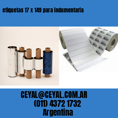 etiquetas 17 x 149 para indumentaria