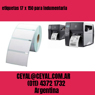 etiquetas 17 x 150 para indumentaria