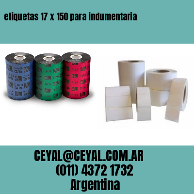 etiquetas 17 x 150 para indumentaria