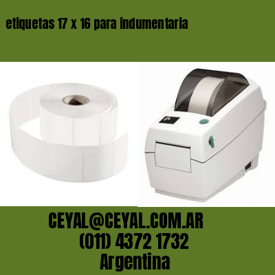 etiquetas 17 x 16 para indumentaria