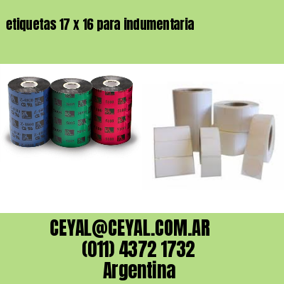 etiquetas 17 x 16 para indumentaria