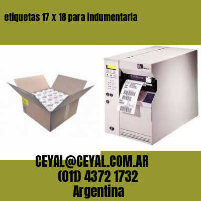 etiquetas 17 x 18 para indumentaria