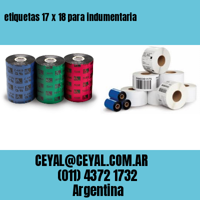 etiquetas 17 x 18 para indumentaria