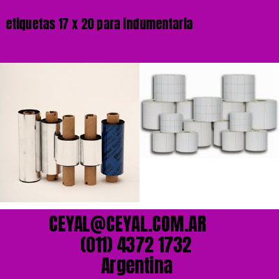 etiquetas 17 x 20 para indumentaria