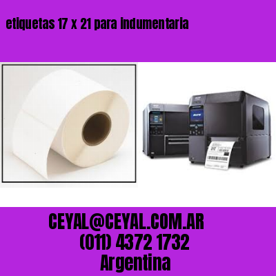 etiquetas 17 x 21 para indumentaria