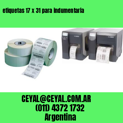 etiquetas 17 x 31 para indumentaria