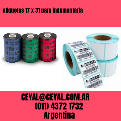 etiquetas 17 x 31 para indumentaria