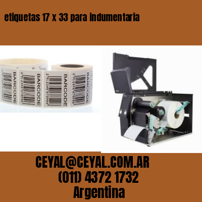 etiquetas 17 x 33 para indumentaria