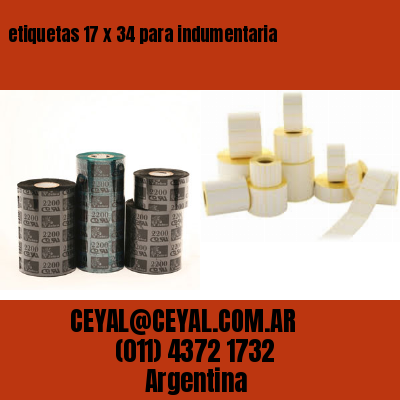 etiquetas 17 x 34 para indumentaria