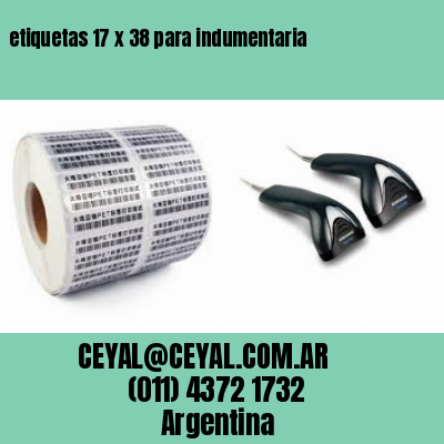 etiquetas 17 x 38 para indumentaria