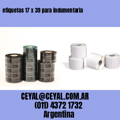 etiquetas 17 x 39 para indumentaria