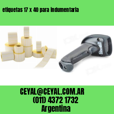 etiquetas 17 x 40 para indumentaria