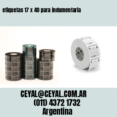 etiquetas 17 x 40 para indumentaria