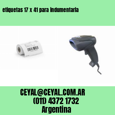 etiquetas 17 x 41 para indumentaria