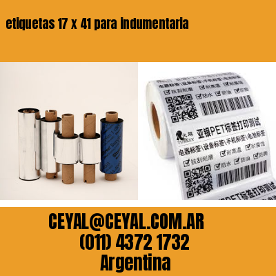 etiquetas 17 x 41 para indumentaria