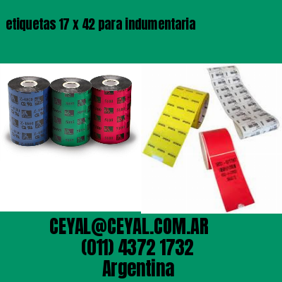 etiquetas 17 x 42 para indumentaria