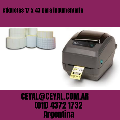 etiquetas 17 x 43 para indumentaria