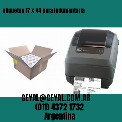 etiquetas 17 x 44 para indumentaria