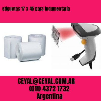 etiquetas 17 x 45 para indumentaria