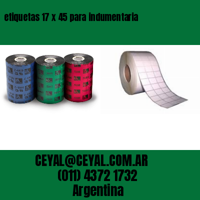 etiquetas 17 x 45 para indumentaria